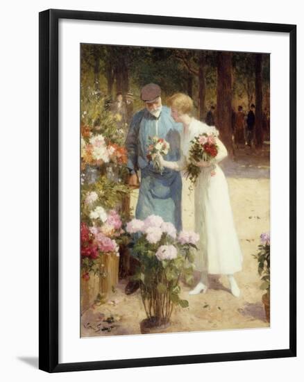 A Flower Market-Victor Gabriel Gilbert-Framed Giclee Print