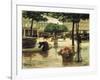 A Flower Seller Near the Louvre-Victor Gabriel Gilbert-Framed Giclee Print