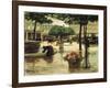 A Flower Seller Near the Louvre-Victor Gabriel Gilbert-Framed Giclee Print