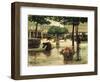 A Flower Seller Near the Louvre-Victor Gabriel Gilbert-Framed Giclee Print