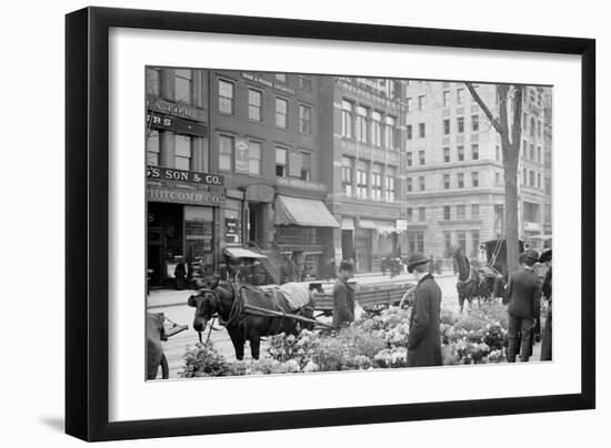 A Flower Venders Sic Easter Display, New York-null-Framed Photo