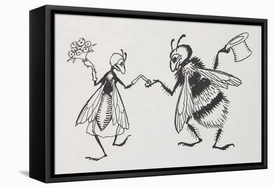 A Fly and Bee Getting Married-Arthur Rackham-Framed Stretched Canvas