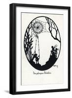 A Fly Caught in a Cobweb-null-Framed Art Print