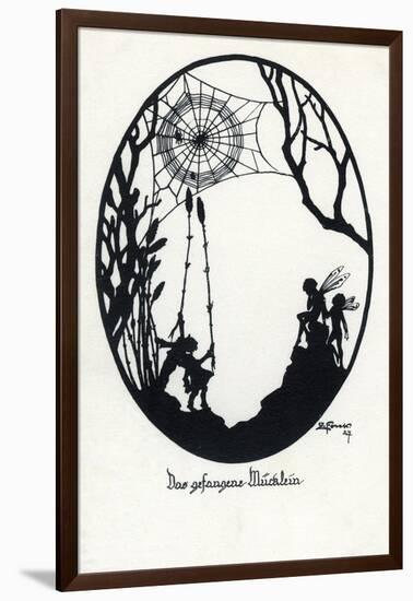 A Fly Caught in a Cobweb-null-Framed Art Print