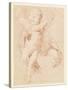 A Flying Putto-Edme Bouchardon-Stretched Canvas