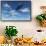 A Flying Suacer Buzzing a Boeing 747 Commercial Airliner-null-Framed Stretched Canvas displayed on a wall