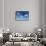 A Flying Suacer Buzzing a Boeing 747 Commercial Airliner-null-Framed Stretched Canvas displayed on a wall