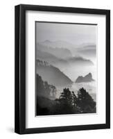 A Foggy Day on the Oregon Coast Just South of Cannon Beach.-Bennett Barthelemy-Framed Photographic Print