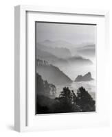 A Foggy Day on the Oregon Coast Just South of Cannon Beach.-Bennett Barthelemy-Framed Photographic Print