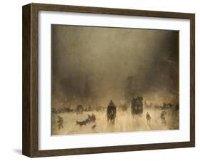 A Foggy Night in London-James Abbott McNeill Whistler-Framed Giclee Print