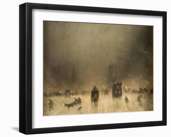 A Foggy Night in London-James Abbott McNeill Whistler-Framed Giclee Print