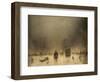 A Foggy Night in London-James Abbott McNeill Whistler-Framed Giclee Print