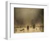 A Foggy Night in London-James Abbott McNeill Whistler-Framed Giclee Print