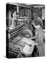 A Folding Machine in a Printworks, Mexborough, South Yorkshire, 1959-Michael Walters-Stretched Canvas