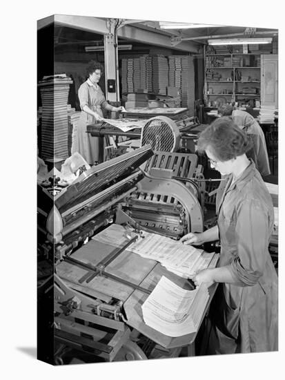 A Folding Machine in a Printworks, Mexborough, South Yorkshire, 1959-Michael Walters-Stretched Canvas