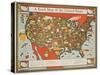 A Food Map of the United States-null-Stretched Canvas