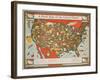 A Food Map of the United States-null-Framed Giclee Print