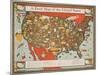 A Food Map of the United States-null-Mounted Giclee Print