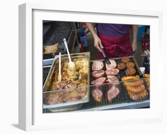 A Food Stand in Hackescher Markt.-Jon Hicks-Framed Photographic Print