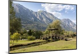 A Foot Bridge with Views of the Bay of Kotor, Morinj, Montenegro, Europe-Charlie Harding-Mounted Photographic Print