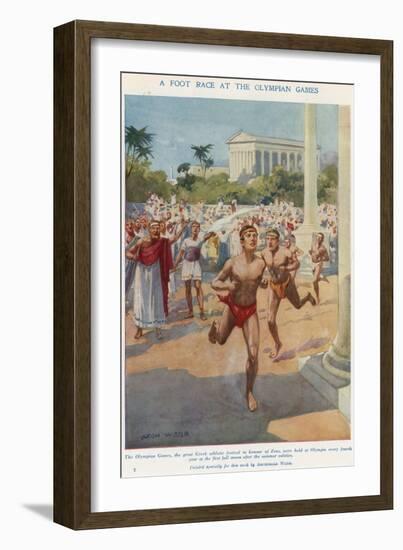 A Foot Race at the Olympian Games, Ancient Greece-Archibald Webb-Framed Giclee Print