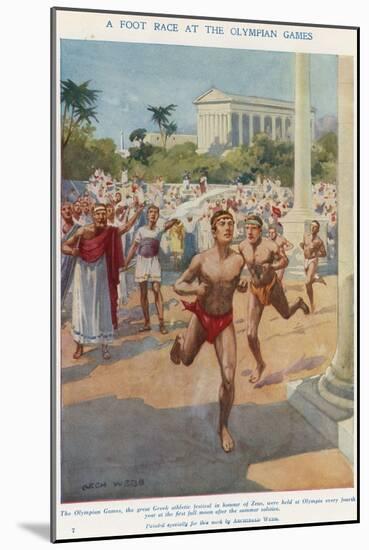 A Foot Race at the Olympian Games, Ancient Greece-Archibald Webb-Mounted Giclee Print