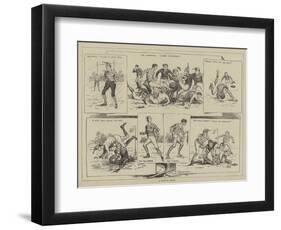 A Football Match-null-Framed Premium Giclee Print