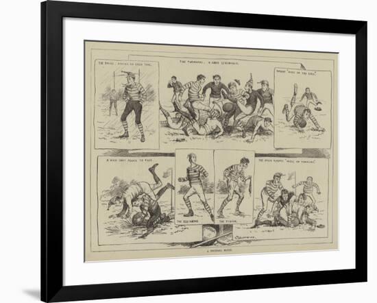 A Football Match-null-Framed Giclee Print