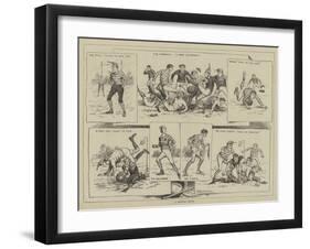 A Football Match-null-Framed Giclee Print