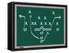 A Football Play on A Chalkboard.-mybaitshop-Framed Stretched Canvas