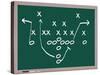 A Football Play on A Chalkboard.-mybaitshop-Stretched Canvas