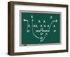 A Football Play on A Chalkboard.-mybaitshop-Framed Photographic Print