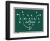 A Football Play on A Chalkboard.-mybaitshop-Framed Photographic Print