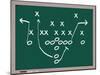 A Football Play on A Chalkboard.-mybaitshop-Mounted Photographic Print