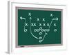 A Football Play on A Chalkboard.-mybaitshop-Framed Photographic Print