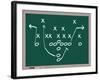 A Football Play on A Chalkboard.-mybaitshop-Framed Photographic Print