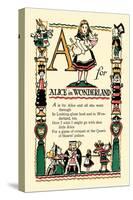 A for Alice in Wonderland-Tony Sarge-Stretched Canvas