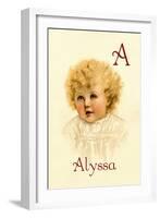 A for Alyssa-Ida Waugh-Framed Art Print