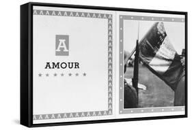 A for Amour', from the Alphabet of Marshal Petain-null-Framed Stretched Canvas