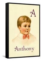 A for Anthony-Ida Waugh-Framed Stretched Canvas