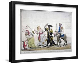 A Forcible Entrance into Leadenhall-Street; by Master Billy Declaratory Upon a Dun'd-Ass, 1788-Joshua Kirby Baldrey-Framed Giclee Print