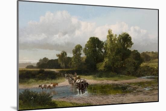 A Ford on the Whitadder, Berwickshire-James Peel-Mounted Giclee Print