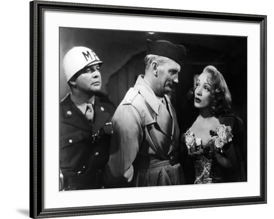 A FOREIGN AFFAIR, 1948 directed by BILLY WILDER with Millard Mitchell and Marlene Dietrich \r (b/w --Framed Photo