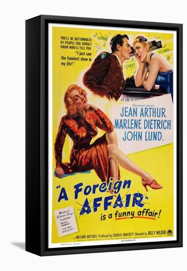 A Foreign Affair, Marlene Dietrich, John Lund, Jean Arthur, 1948-null-Framed Stretched Canvas