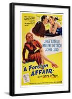 A Foreign Affair, Marlene Dietrich, John Lund, Jean Arthur, 1948-null-Framed Art Print