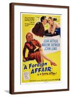 A Foreign Affair, Marlene Dietrich, John Lund, Jean Arthur, 1948-null-Framed Art Print