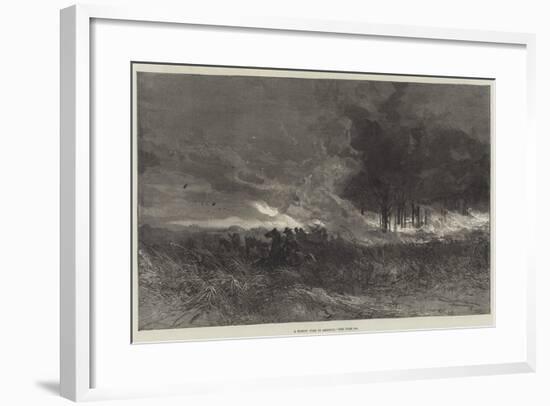 A Forest Fire in America-null-Framed Giclee Print