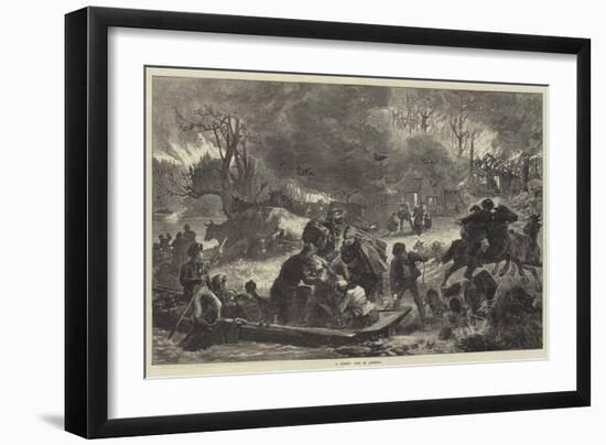 A Forest Fire in America-null-Framed Giclee Print