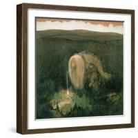 A Forest Troll, c.1913-John Bauer-Framed Giclee Print