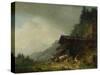 A Forge in the Bavarian Alps-Sir William Beechey-Stretched Canvas